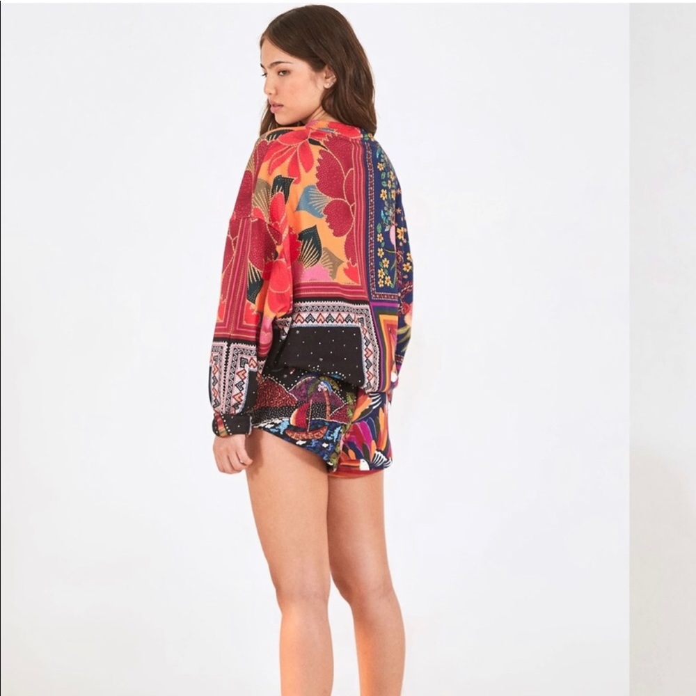 FARM Rio Multicolor Patchwork Crewneck Sweater - Picture 4 of 13